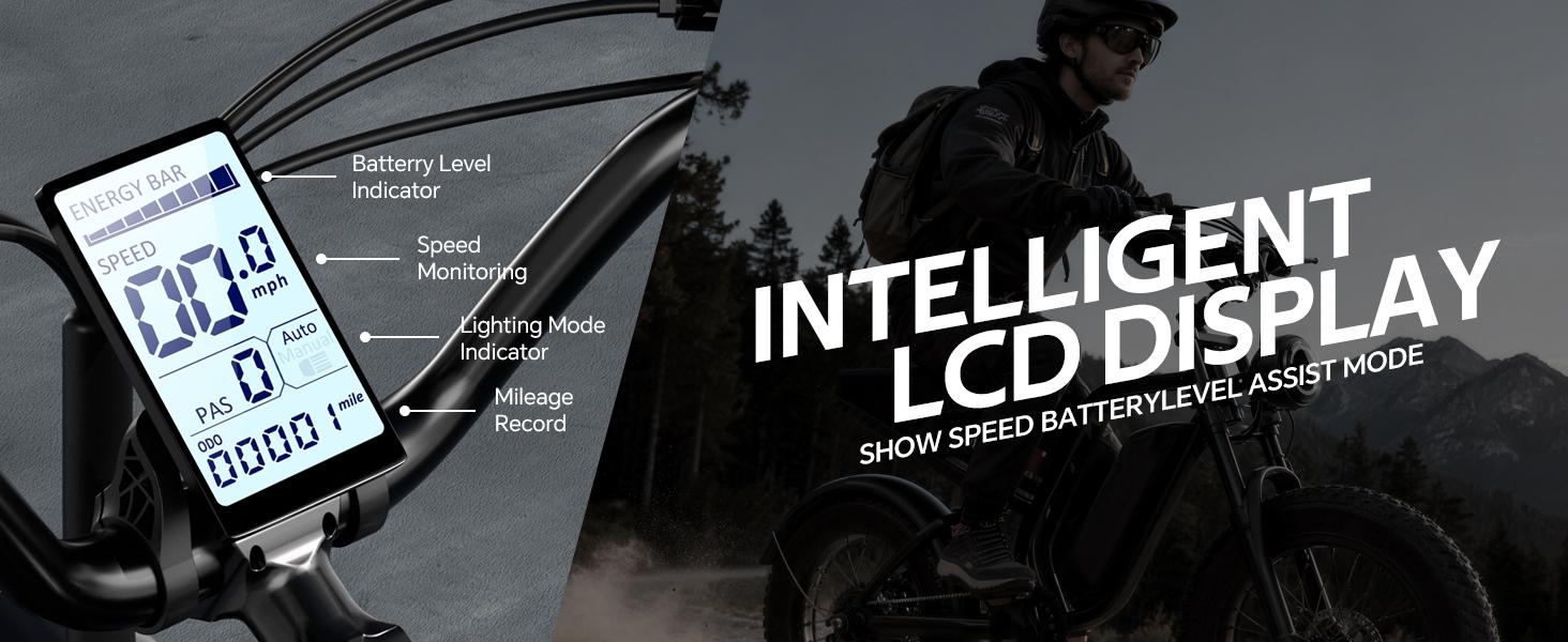 【HiEHA】2026 All-Terrain Electric Bike – 1500W, 48V 15.6Ah Removable Battery,34MPH, 25–31 Mile Range, Fat Tires, Dual Suspension, Wide Tires, Color Display, Turn Signals & Brake Light