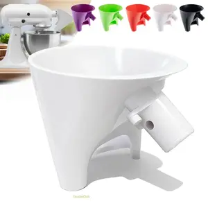 2026 New SummerVibes Mixer Flour Funnel, Easy Pour Ingredient Guide Funnel Fit 4.5-5Qt Tilt-Head Stand Mixer Bowl, Dishwasher Safe Baking Dry Wet Ingredients Accessory