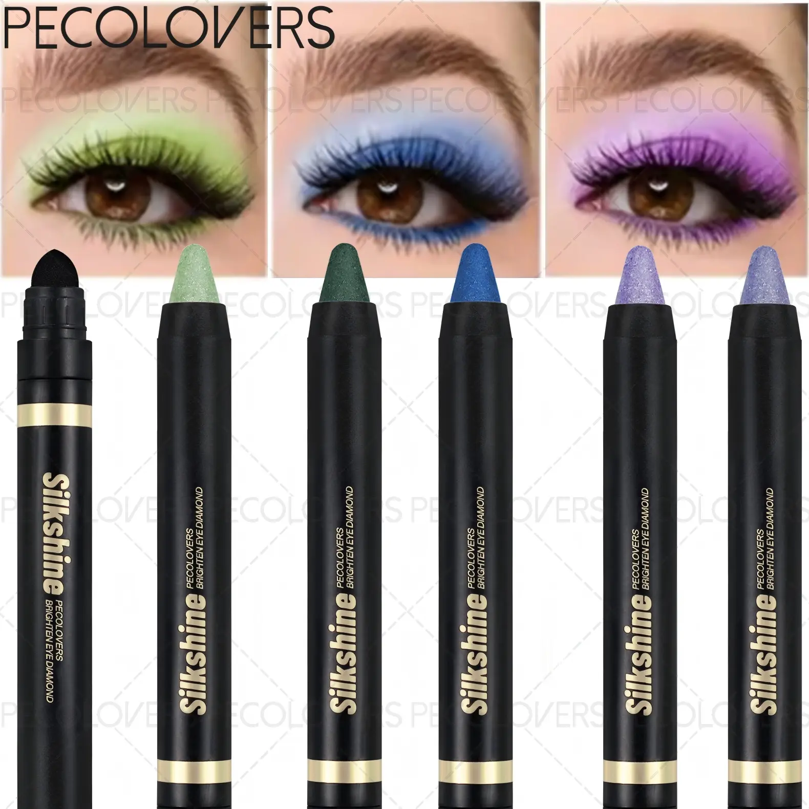 1Pc Glitter Eyeshadow Stick - Brightening Eye Color, Waterproof For Daily & Party, Champagne And Pink, Eye Cosmetic, Eye Makeup Products