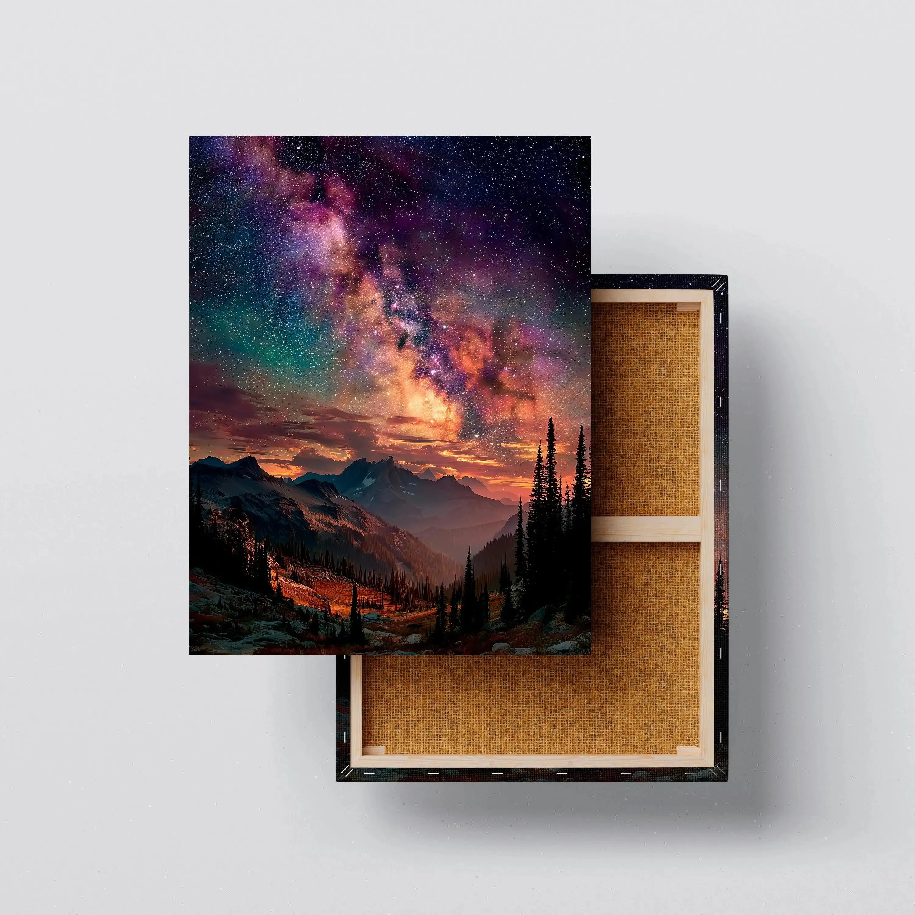 Milky Way Peaks – Night Wall Art Canvas