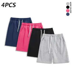 Men’s casual athletic shorts, drawstring mid-length joggers, available in multiple colors, optional packs of 1–4 pieces, breathable running/fitness shorts,summervibes