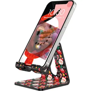 Muhha Medes Adjustable Aluminum Phone Stand - Anti-Slip Base, Convenient Charging Port, Fits All Smartphones for Desktop & Bed Use, Smartphone