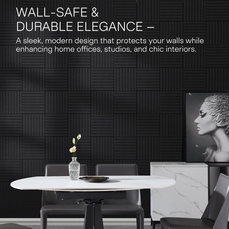 Large cork message board, measuring 36 inches x 24 inches, felt bulletin board for office decor, 6-piece felt wall panels with striped design, can be used as a pushpin message board and home wall organizer, suitable for offices and bedrooms.