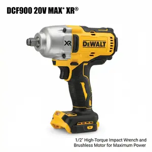 DeWalt DCF900NT 20V Brushless 1/2 Inch Impact Wrench for Automotive Repair with 1898Nm Breakaway Torque Cordless Drill Household Tool