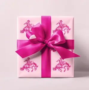 Pink Rodeo Cowboy Western Wrapping Paper Roll