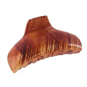 Parcelona France Fat Captain Beige Brown Wave Medium 2 ¾ Jaw Hair Claw Clip