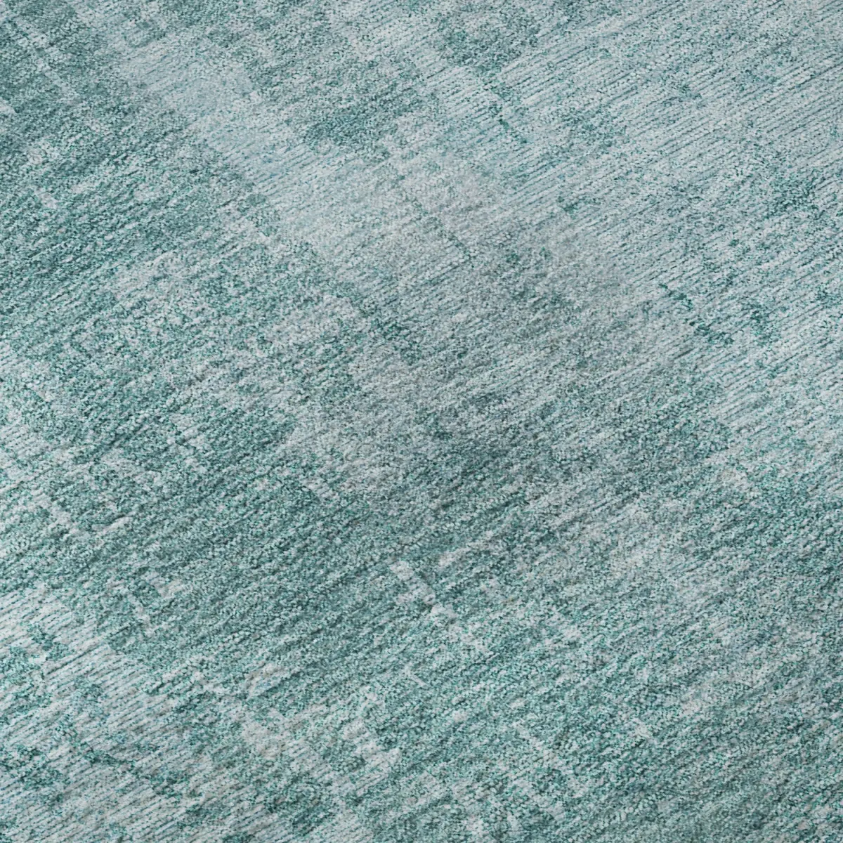 HomeRoots 665611 5'x8' Aqua & Teal Abstract Transitional Indoor Area Rug - Polyester Fiber, UV-Protected, Stain Resistant, Machine Washable for Modern Home Decor