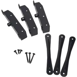Heavy Duty Stainless Steel Louvers Hardware Kit - Black E-Coated Outdoor Shutter System for Pergolas & Privacy Screens Complete DIY Set (22 Brackets + 10 Actuators + Screws) DHLH-02
