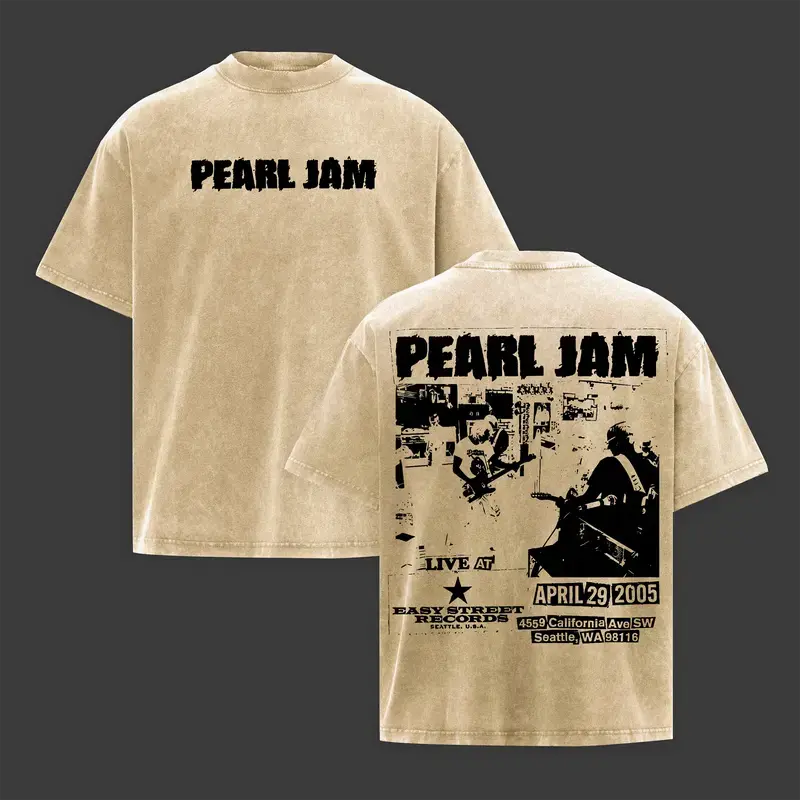 Pearl Jam Live at Easy Street RSD T Shirt - 90s Grunge Band Tee