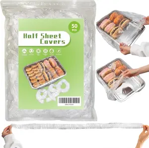 100  Bowl Covers For Bread Proofing,Fits Bowl up to 20",Sheet Pan Covers, Elastic  Plastic Bowl Cover For Baking Tray/Pizza Dough Proofing,Outdoor   Keeping Bags,