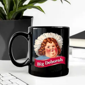 Big Debora Mugs Black And White, 11oz 15oz, Gift For Birthday, Quirky Ceramic Coffee Mugs - Funny Gift Tumbler, Gift Mug For All