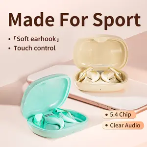 Wireless ear clip Bluetooth earphones, painless wearing, high fidelity sound quality, bass loop effect, touch control, large battery, long battery life, suitable for sports, cycling, fishing, outdoor activities tiktokshopspringglowup tiny discreet