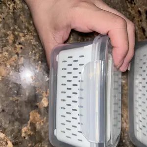 Fruit and Vegetable Organizer, 8-pack Double DrainerFruit & Vegetable Storage Box,,Kitchen Accessories Storage Organizer, Household Essentials