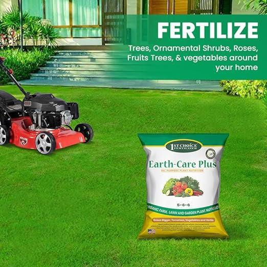 Earth-Care Plus 5-6-6 Organic Fast Acting Fertilizer for All Purpose - Water-Soluble Plant Food for Vegetables, Trees, and Flowers - Boost Growth for Lawns, & Gardens