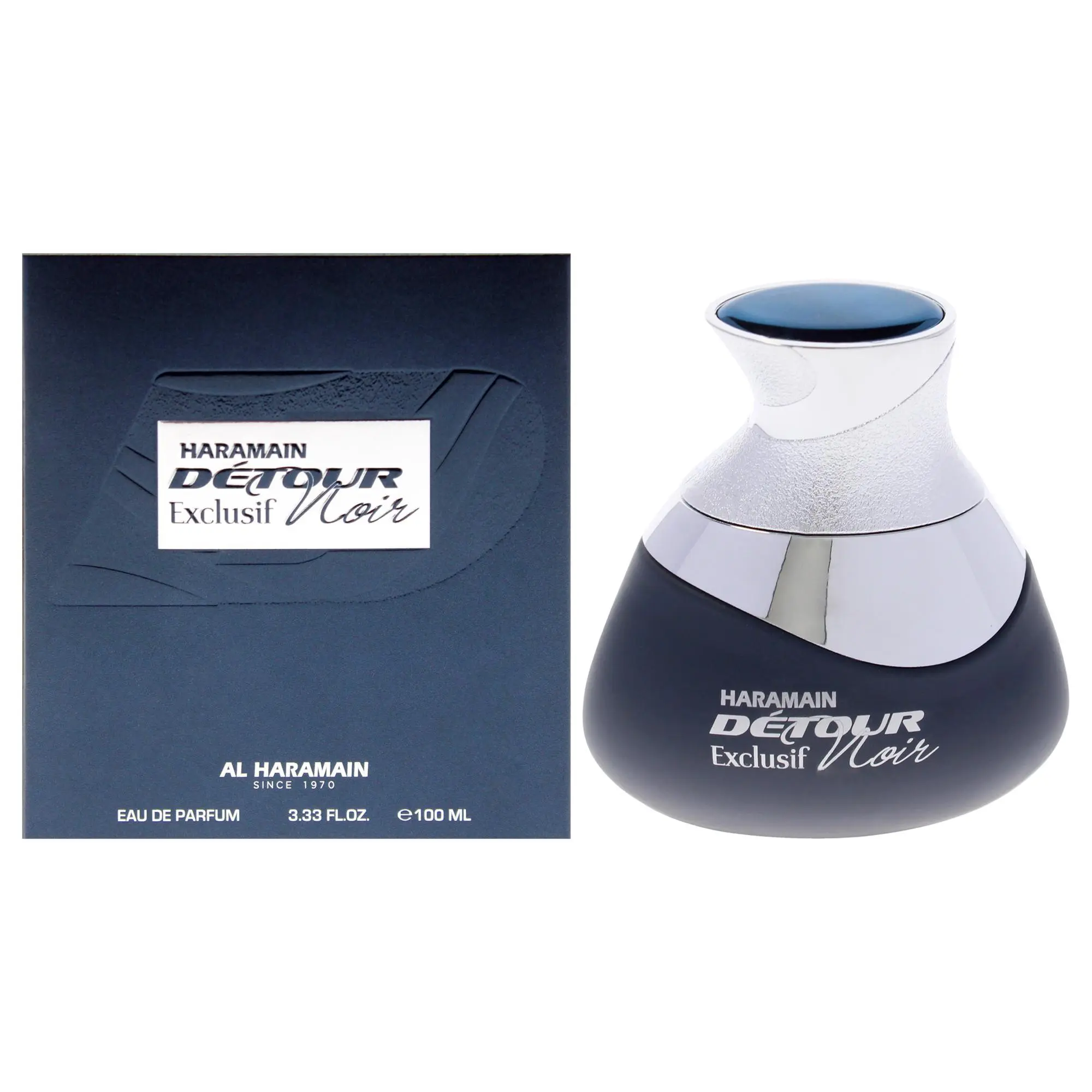 Al Haramain Detour Noir Exclusif Unisex EDP Spray - 3.33 oz Size, Perfect for Everyday, Everyday Wear, Spray Anytime