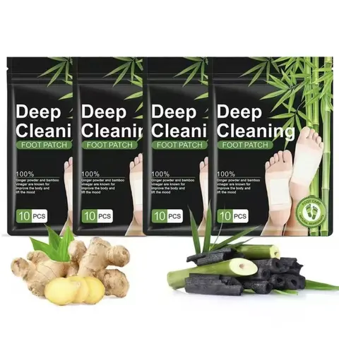 40PCS Natural Herbal Foot Detox Patches -GingerBamboo Deep Cleansing Pads for Stress ReliefToxin Removal, Better Sleep