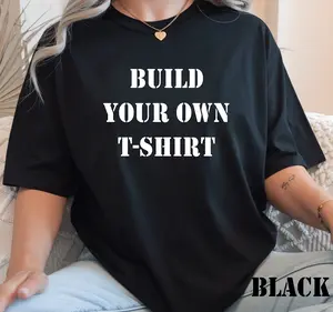 Build Your Own T-Shirt Dark Colors Customizable Design Comfortable Fit for Casual Wear