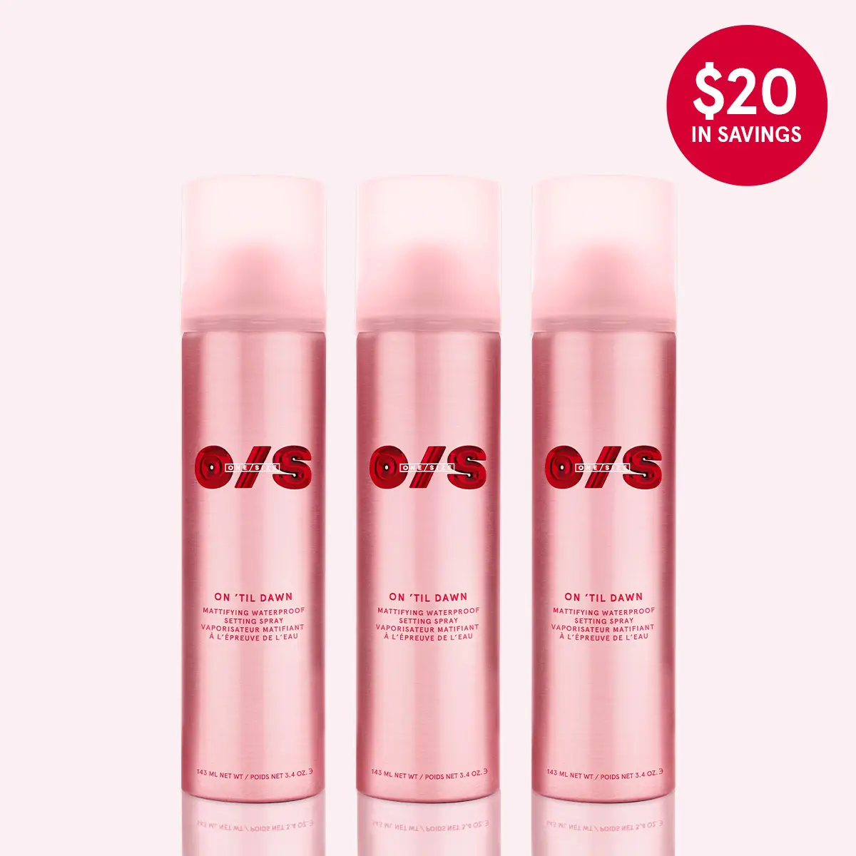 Lock, Slay, Repeat: On ‘Til Dawn Full-Sized Trio | THREE ONE/SIZE Setting Sprays for All-Day Oil Controlling Matte Finish