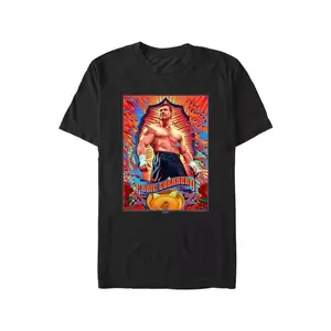 Men's Vintage Eddie Guerrero Tribute T-Shirt - 100% Cotton, Round Neck, Short Sleeve, Vibrant Wrestling Design, High Stretch, Retro Style, Black, Allseason Apparel| Vintage Wrestling Tee| High Stretch Fabric, Wrestling T Shirt