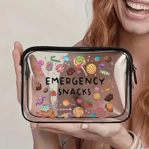 1 Piece of Clear Emergency Snack Bag, Large-Capacity Portable Travel Storage Bag, Suitable for Road Trips, Picnics, Daily Snacks, Perfect Gift