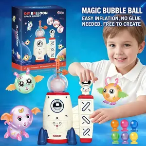 DIY Balloon Doll Set, Balloon Animals Magic Stick Bubble Ball Kit with Balloons andAccessories, 60 Balloons, 100+ Accessories,balloonlauncher toy set，Educational Toy for Kids, Fun PartyActivity Gift for Ages 3+