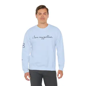 "I Love My Partners" Unisex Plus Size Crewneck Sweatshirt – Polyamory or Lawyer Pride Apparel