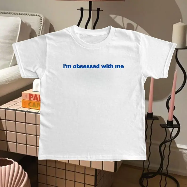 Obsessed With Me Baby Tee Y2k Women’s Shirt 90s Coquette Tee Summer Demure Clothing Gift For Friend
