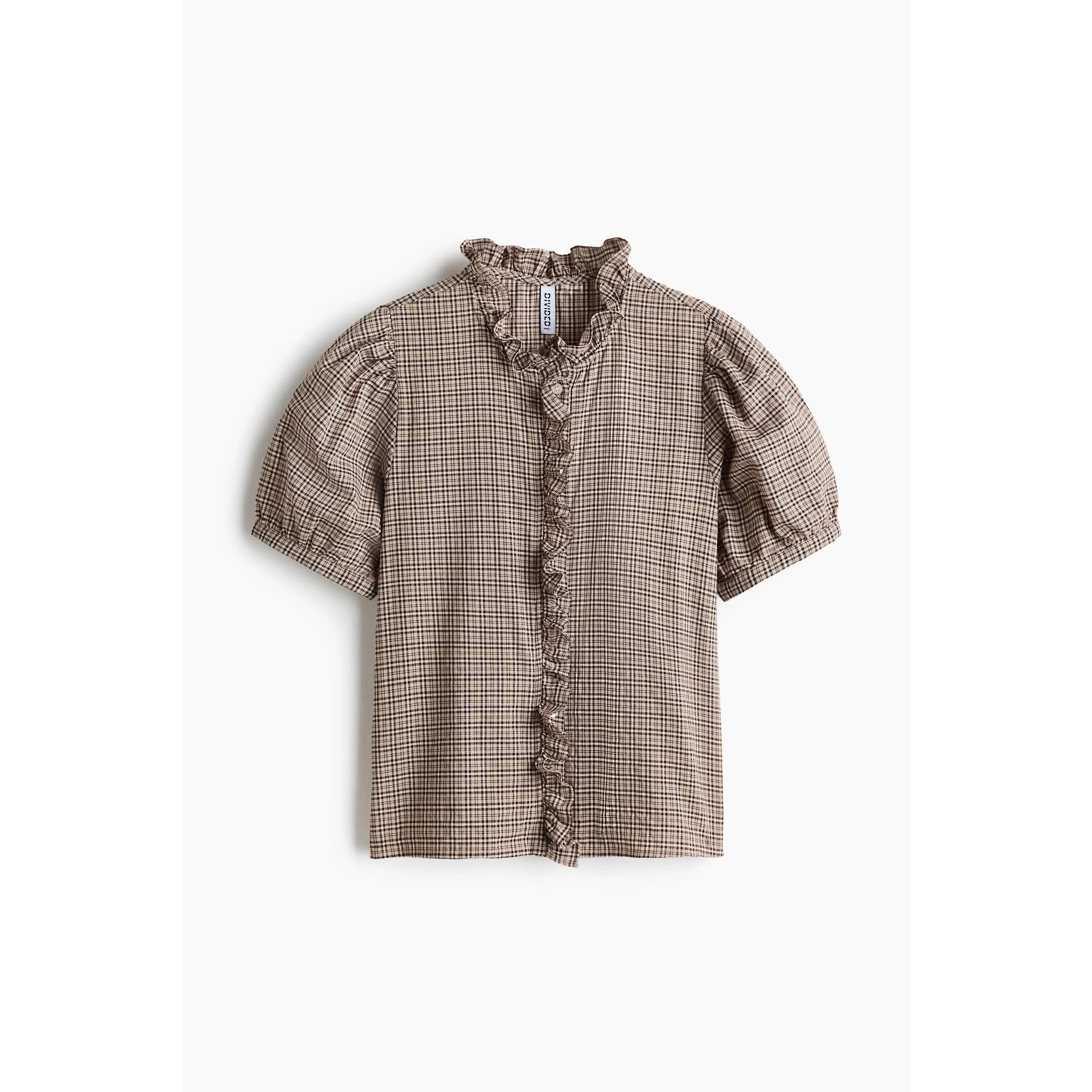 H&M Frill-trimmed cotton blouse