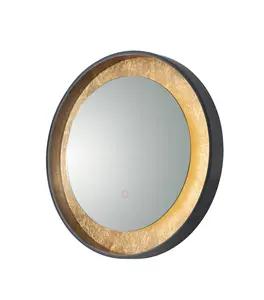Floating LED Mirror Gold Leaf / Black