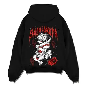 Rudo Hoodie Gachiakuta Blood Red Special �C Unisex Streetwear Pullover, Bold Red Graphic Design, Trendy Urban Hoodie for Men & Women