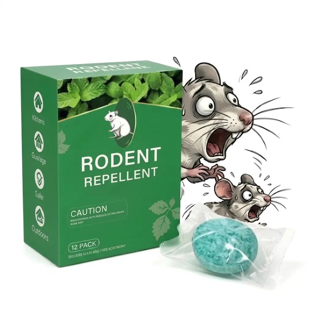 12 Pack Natural Rodent Repellent Balls, Mouse Rat Repellent, Rat Repellent for House, Peppermint & Lemon Oil Pest Deterrent, No Fuss Pest Control, Protects Rats, Mice, Squirrels, Spiders, Indoor & Outdoor Use