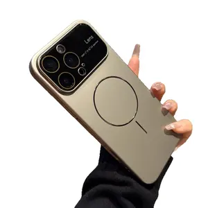 Cool Gadgets Portable Chargers See-Through Style Total Protection Magnetic Case with Big Window for IP13-17 Pro Max Full Lens Cover Matte Shockproof