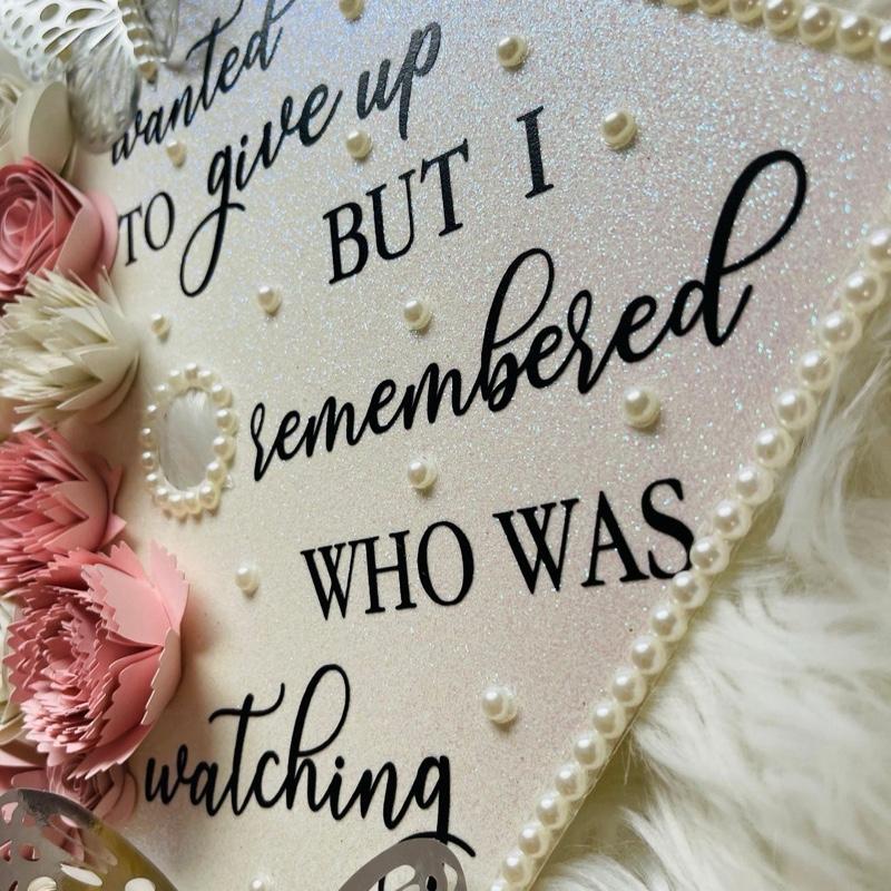 Graduation Cap Decor, Graduation Cap Topper | Cap Topper, Graduation Cap Design, Flower Graduation Cap, Grad Cap Topper, DIY Cap Topper