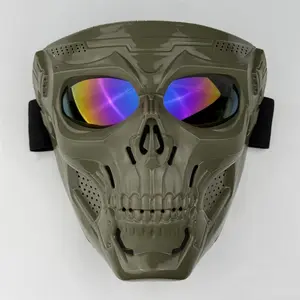 Tactical Skull Head Mask Outdoor Cs Military Protection Face Shield, Unisex Full Face Guard for Cycling Windproof Accessories