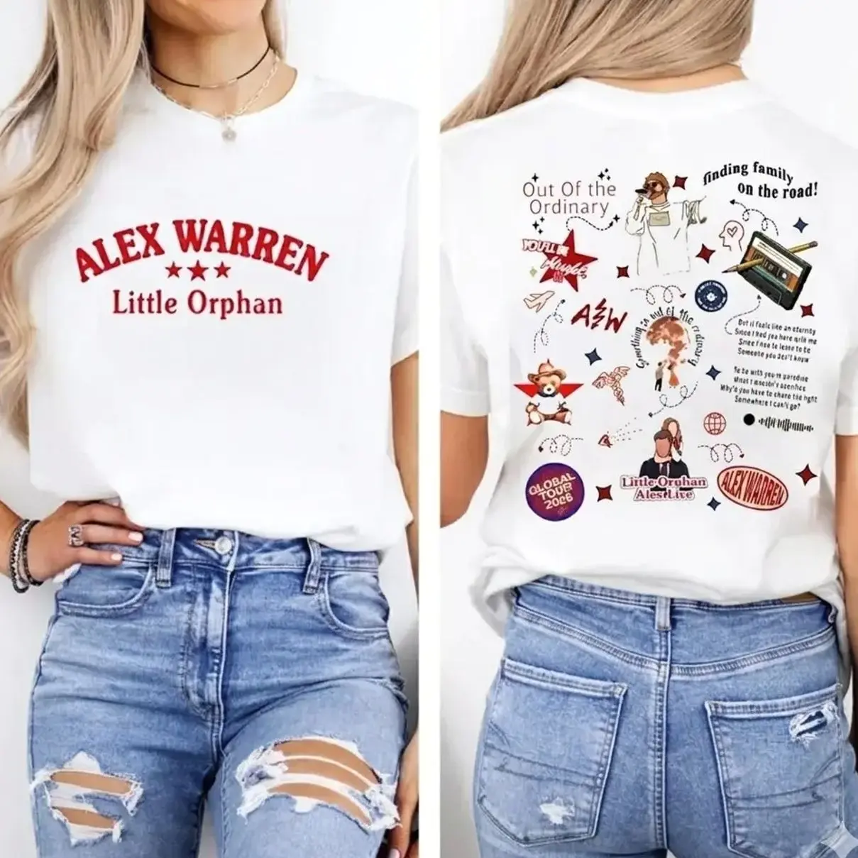 Little Orphan Alex Warren  Live Tour 2026 T-Shirt, Alex Warren Merch 2026, Indie Pop Singer Fan Tee, Warren Fan Shirt, Music Lover Gift Tee, Soft Cotton Oversized Shirt, Viral TikTok , New Tour 2026 Gift For Fans Class GM6
