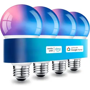 Prisma Plus 800 Dimmable Smart Light Bulbs with 2.4 GHz Wi-Fi Connectivity – Color-Changing & Tunable White, A19 LED Smart Bulb – Works with Alexa & Google, 4-Pack
