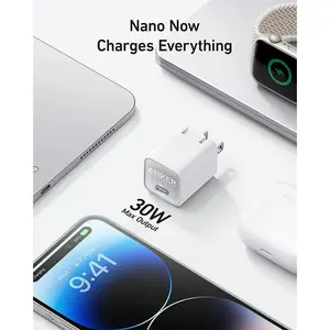 Anker 511 Charger Nano 3 USB-C GaN 30W PIQ Fast Charger Type-C for Smartphones & Tablets