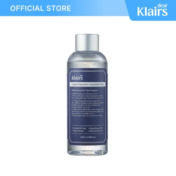 [Dear Klairs Official] Supple Preparation Unscented Toner - Lightweight Essential Oil-Free Alcohol-Free Korean Skincare Facial Moisturizer Hydrating Hyaluronic Calming Comfort Sensitive