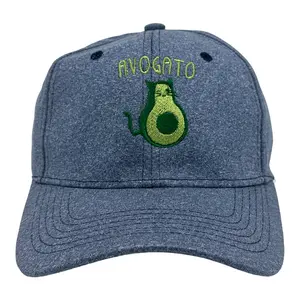 Avogato Hat Funny Cute Kitten Avocado Novelty Joke Cap Funny Hats Food  Funny Cat  Novelty Caps for Men Navy - Standard