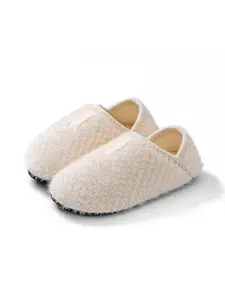 Unisex Winter Indoor Shoes, Plaid Pattern, Thickened Lining, Non-Slip Rubber Sole, Casual Style, Fall & Winter Wear