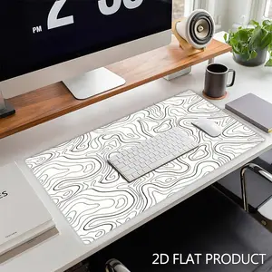 Abstract Contour Lines Mouse Pad, Digital Printed, Multiple Specifications Available, Minimalist Art Design, Suitable for Home & Office Computer Use, Non - Customizable, Durable & Smooth Surface