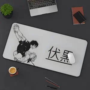 [New Anime Gear - Sale Up To 35%] Toji Fushiguro Anime Desk Mat, Jujutsu Kaisen Inspired Extended Mouse Pad, Dark Manga Gaming Desk Setup Decor