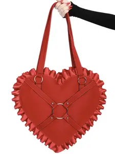 Red PVC Heart Tote FOXBLOOD