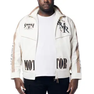 Euro Racing Nylon Windbreaker Jacket for Men Menswear Coats Tops Long Sleeve Casual