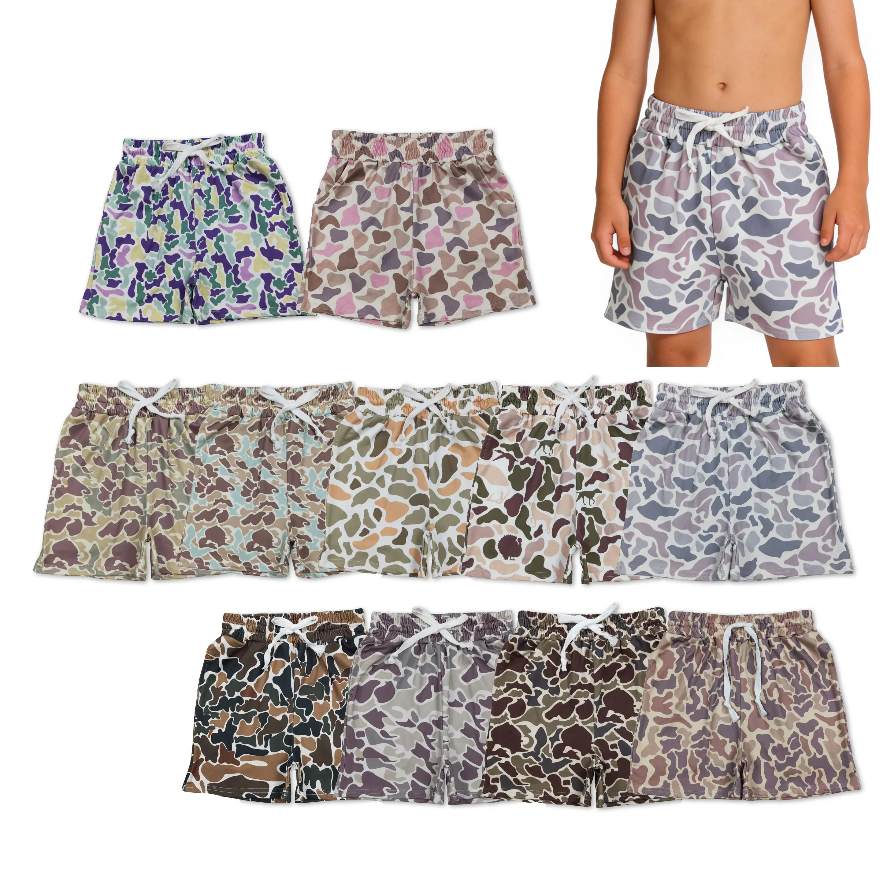 Boys' Camo Shorts - Age-Specialized Youth Casual Sport Shorts, Comfy Kids' Bottoms for Active Play & Outdoor Adventures