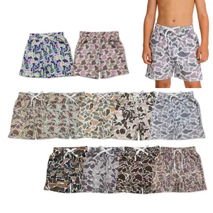 Boys' Camo Print Shorts - Casual Comfy Kids' Clothes, Outdoor Kids Stuff, Versatile Bottoms for Active Play & Outdoor Adventures