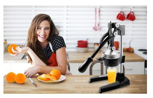 [ FLASH SALE ] ROVSUN Manual Cast Iron Citrus Juicer Heavy Duty Black
