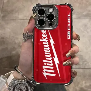 Milwaukee Phone Case for iPhone 16 15 14 13 12 11 Xs Pro Max Plus Anti-Drop Shockproof Transparent Protective Screen Protector Tough Accessory - Cellphone