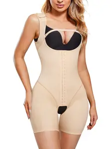 High Elastic Silky Smooth Shapewear Bodysuit U-neck Lift Breast Butt Lifter Tummy Control Thong