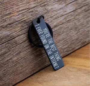 "You're The Best Thing I've Ever Found On The Internet" Engraved Keychain - Boyfriend Gift